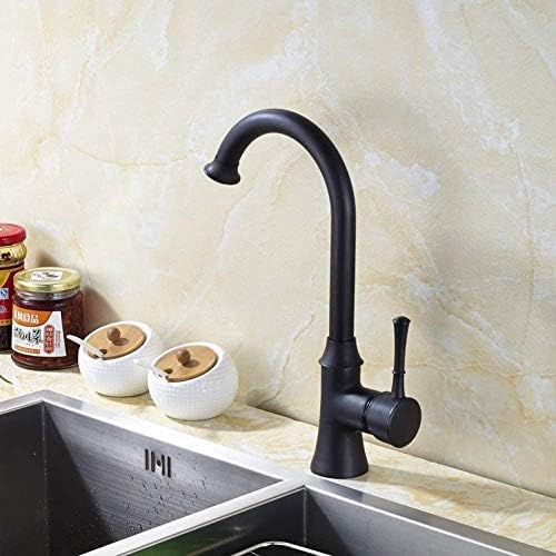 Robinet de cuisine noir idéal pour grand évier double