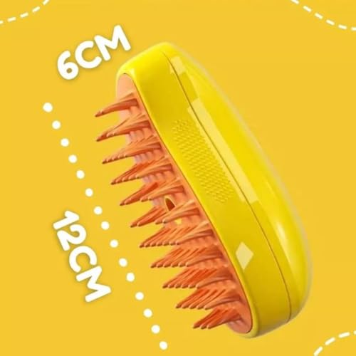 Escova Pet 3 em 1 a Vapor Profissional Para Cães e Gatos Massageadora Remoção de Pelos e Limpeza Rec