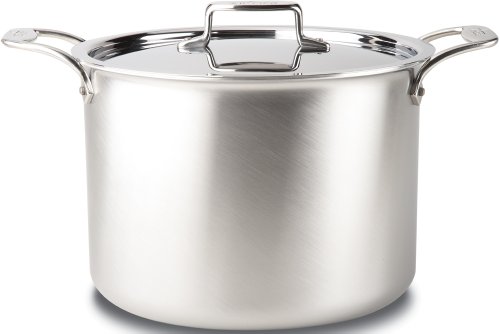 Comparison: Best All Clad 12 Quart 6 All-Clad BD55512 D5 Brushed 18/10 Stainless Steel 5-Ply Bonded Dishwasher Safe Stock Pot with Lid Cookware, 12-Quart, Silver