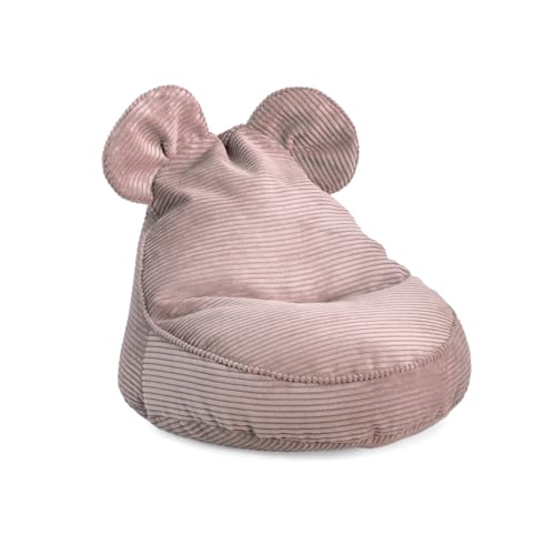 Gutekissen® Pouf pour Enfants « Sweet » avec Oreilles - Lincoln, Coussin Montessori pour Chambre d’Enfant (Rose, 68/59/55 avec Oreilles)