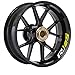 Moto Jante Rayures Roue Autocollants Avant Arrière Double Face Jante Bande pour Yamaha pour YZFR125 YZF R125 (Color : 9)