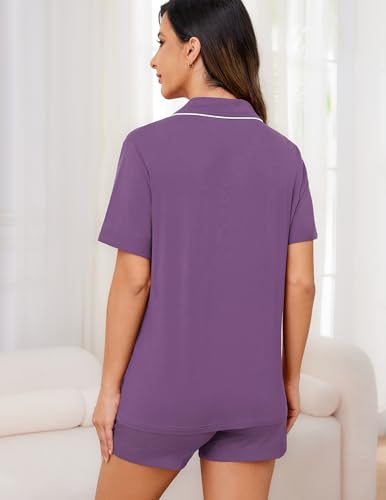 Image of HNG Pajama Sets for Women 2 Piece PJ Sets Short Sleeve Lounge Set Fashion Sleepwear XS-3XL