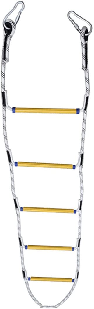KFGISD, Flame Resistant Safety Rope Escape Ladder with Carabiners for and Adults/25M/82Ft,Rope Ladder(25M/82Ft)