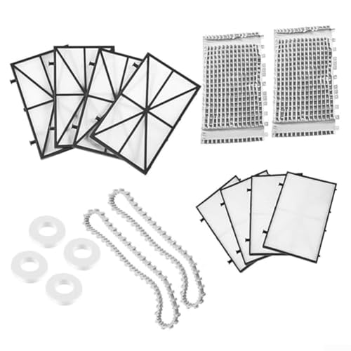 Eawfgtuw Kit de remplacement de pièces de nettoyage de piscine avec panneaux filtrants fins ultra fins 9991433-R4 6101641-R2 brosses d'escalade anneaux pistes pour robot CC Plus