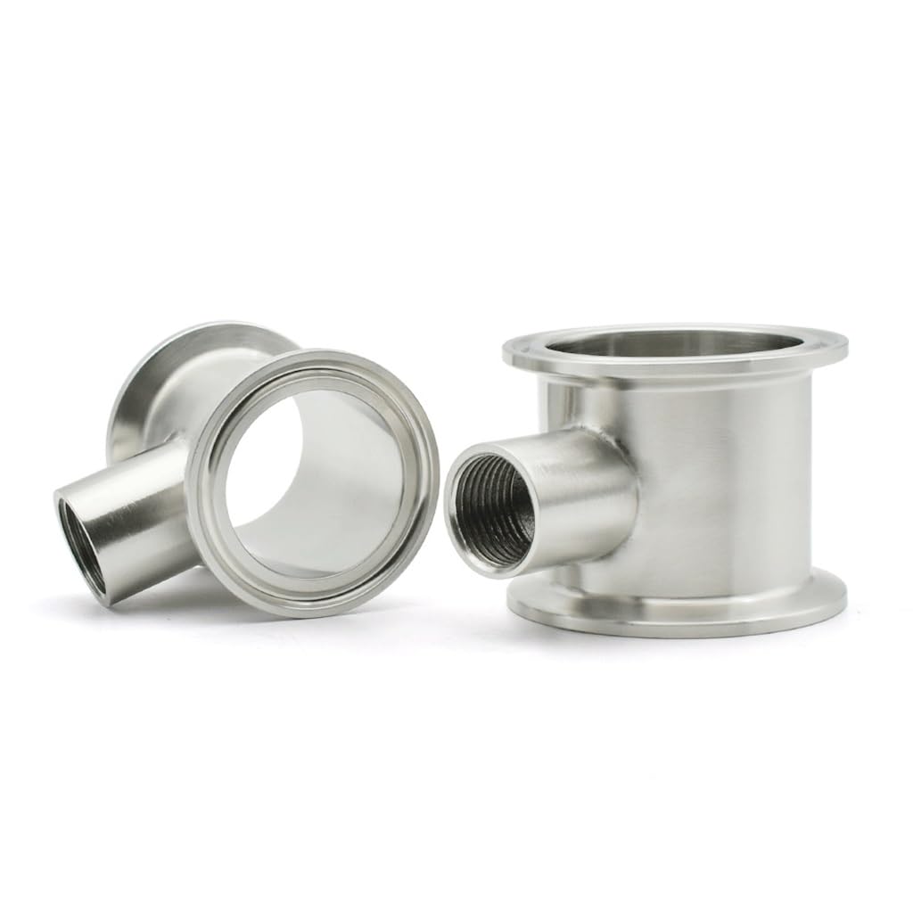 DREI-Clip-Rückflusssäulen-Schlauchanschlüsse mit Innengewinde, 1/2 Zoll, Länge 50 mm, SS304-Edelstahl, for Hausanschlussrohre(2 inches)