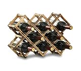 LoongZDD Freestanding Stackable Wine Rack Organizer for Countertop and Cabinets with Foldable Design and Scratch-Resistant Protector