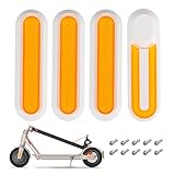 Cache Trotinette 4 Pièces Trottinette électrique Bande Réfléchissante Roues Trotinette M365 Cache Compatible avec Xiaomi M365/pro/pro2/1s/essential/scooter 3 - Jaune