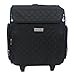 Everything Mary Rolling Scrapbook Tote – Black Quilted Craft Bag with Wheels – Storage Organizer for Scrapbooking, Papercraft, Art Supplies & Portable Craft Tools
