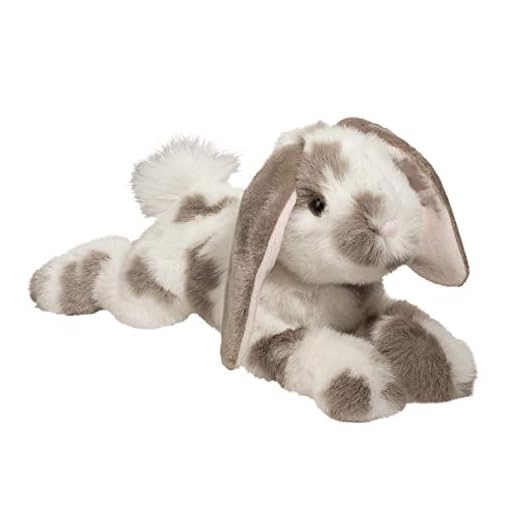 Douglas Ramsey Gray Spotted Bunny Rabbit Plush Stuffed Animal