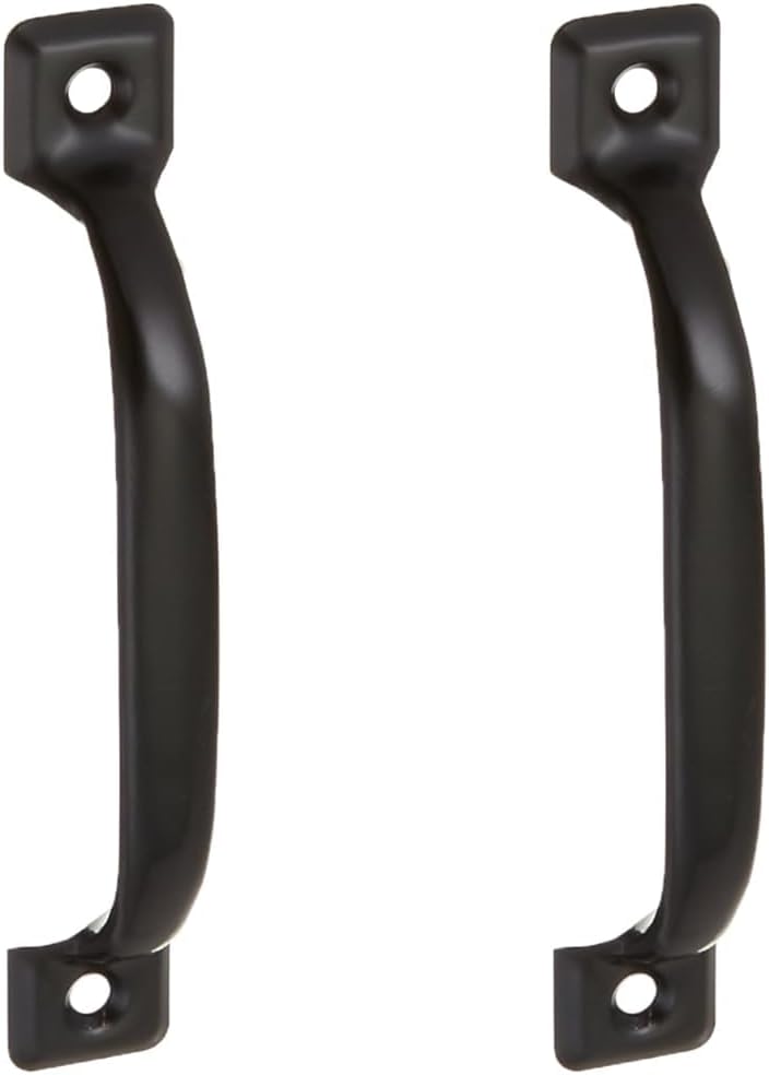 Wright Products V434BL 4 3/4” Pull Handle for Screen Doors and Drawers, Black (Pack of 2)