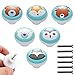 SZINWYX 6 Pz Pomelli per Mobili Bambini Animali, Maniglie per Mobili da Cucina 38mm, Pomelli per Cassetti Ceramica, Pomolo Tondo per Mobili, Pomelli per Cassetti Armadio Cassetto Credenza, con Viti