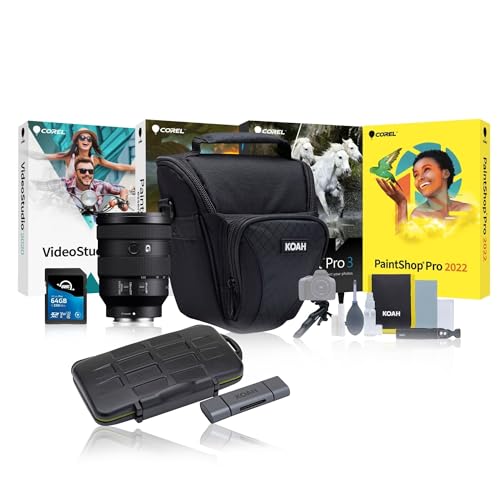 Sony FE 24-105mm f/4 G2 OSS フルフレーム Eマウントレンズ ズームレンズ 手ブレ補正バンドル 64GBメモリーカード、編集ソフトウェア、カメラケース、アクセサリー(5アイテム)