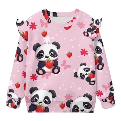 Girls Winter Clothes Cute Animal Long Sleeve Shirts for Girls Ruffled Crewneck Sweatshirts Toddler Girl2