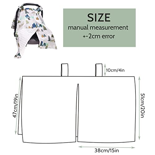 Image of TANOFAR Car Seat Cover Baby, Carseat Covers Baby Boy Girl, Peekaboo Opening Infant Car Seat Cover for Winter, Warm & Cozy, Adventure Mountain