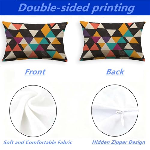 Housse de coussin velours 60x90cm chic géométrique lot de 2 collection 2026 - 4