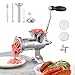 VEVOR Manual Meat Grinder, 304 Stainless Steel Meat Grinder with Steel Table Clamp, #12 Meat Mincer Sausage Maker & 2 Cutting Plates, Cookie Attachment, Sausage Tube for Beef Pepper Mushroom Cookie