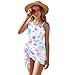 Cndexd Girls 2 Pieces Seashell Bathing Suits Set with Cover Up Skirt One Shoulder Adjustable Straps Fashion Cutout Bathing Suit Summer Beach Swimwear