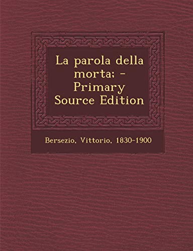 La parola della morta; (Italian Edition)