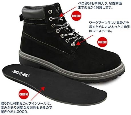 [セレブル] ワークブーツ メンズ 本革 レースアップブーツ ショートブーツ 天然皮革 スエード イエロー 黒 ブラック キャメル