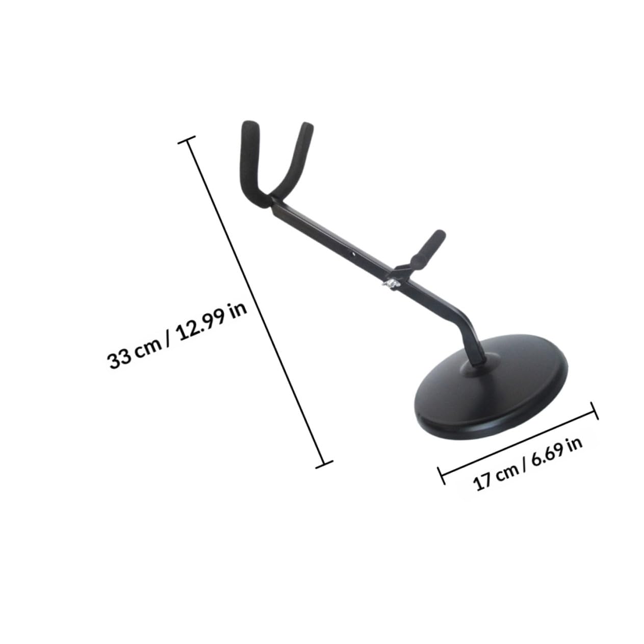 GALPADA Supporto per Sassofono Pratico in Ferro Spugna Antiscivolo, Resistente e Pieghevole per Sax Alto e Tenore, per Espositore Musicale Nero