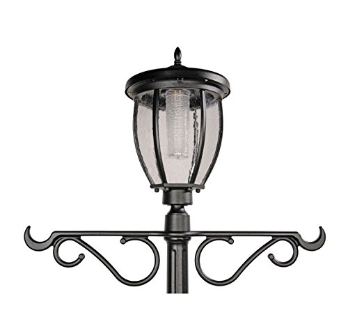 Nature Power Products 23107 Solar Powered LED Lamp Post & Planter, Black