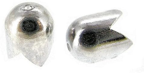 .925 Sterling Silver 5mm 6mm Leather Cord Chain End Cap Bead/Findings/Bright