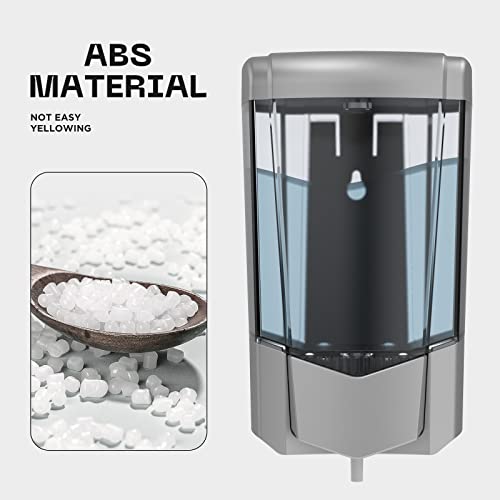 Interhasa! Soap Dispenser Wall Mount, Hand Sanitizer Dispenser 800Ml Manual Pump Soap Dispenser For Gel/Liquid, Abs Plastic, (Silver-It9306) #TOP1