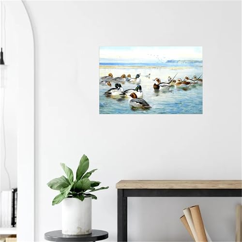 Affiche d'art Archibald Thorburn tableau impression sur toile salon 90x60cm