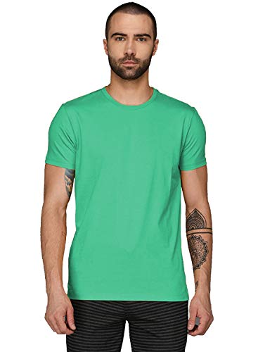 Image of ADRO Men's Cotton Solid Regular Fit T-Shirt