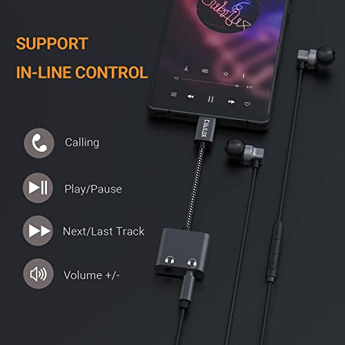 Image of USB C Audio Splitter for 2 Headphones with 96KHz /24-bit DAC, Type C to Dual Earphones Aux Splitter for Samsung S25 /S24 /S23 /S22 /S21 /S20 Ultra, Tab S10 /S9 /S8 /S7 /S6, Z Fold 6 /5 /4 /3 /2, Z Flip 6 /5 /4 /3 /2