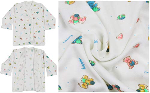 Image of ToBeInStyle Babies' 4 Pack Relaxed Fit Short or Long Sleeve Button Up Kimono Tee Swaddle Shirt