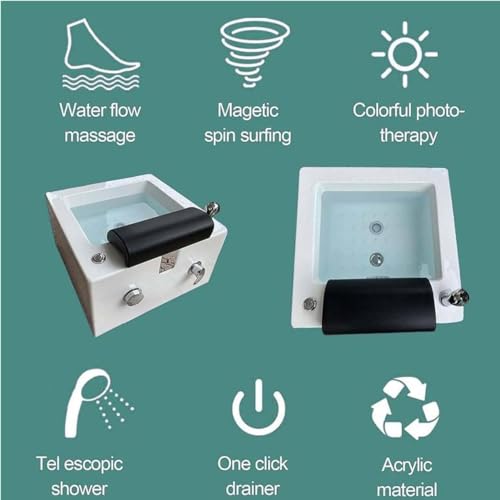 Spa de pies acrílico con masaje y calentador miniatura 6
