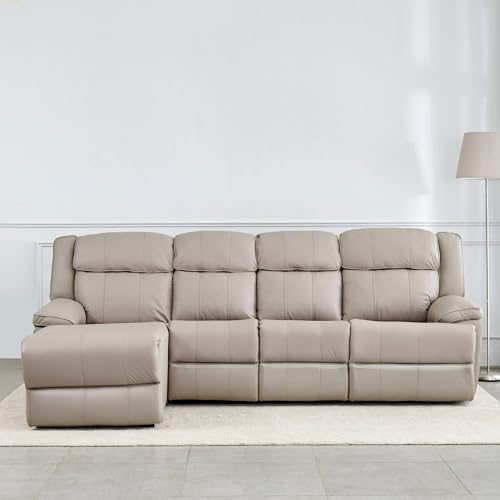 Image of Home Centre | Torino | Electric Recliner | Half Leather | Solid Wood | Recliner Sets | Grey | 2 Years Warranty