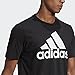 adidas Men's Essentials Big Logo Tee, Black/White, Large