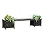 Amazon.de Melko Gartenbank mit Blumenkasten 180x40x40CM Garten Holz