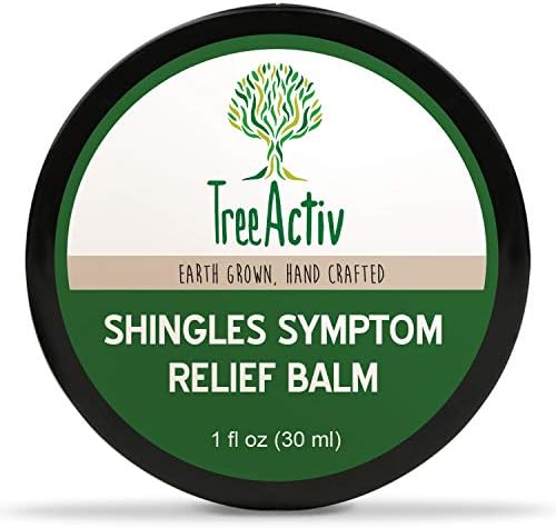TreeActiv Shingles Symptom Relief Balm, Clay Poultice for Pain, Itch, Rashes, Blisters and Irritation, Aloe, Tea Tree, Witch Hazel, Lemon Essential Oils - 1 fl oz