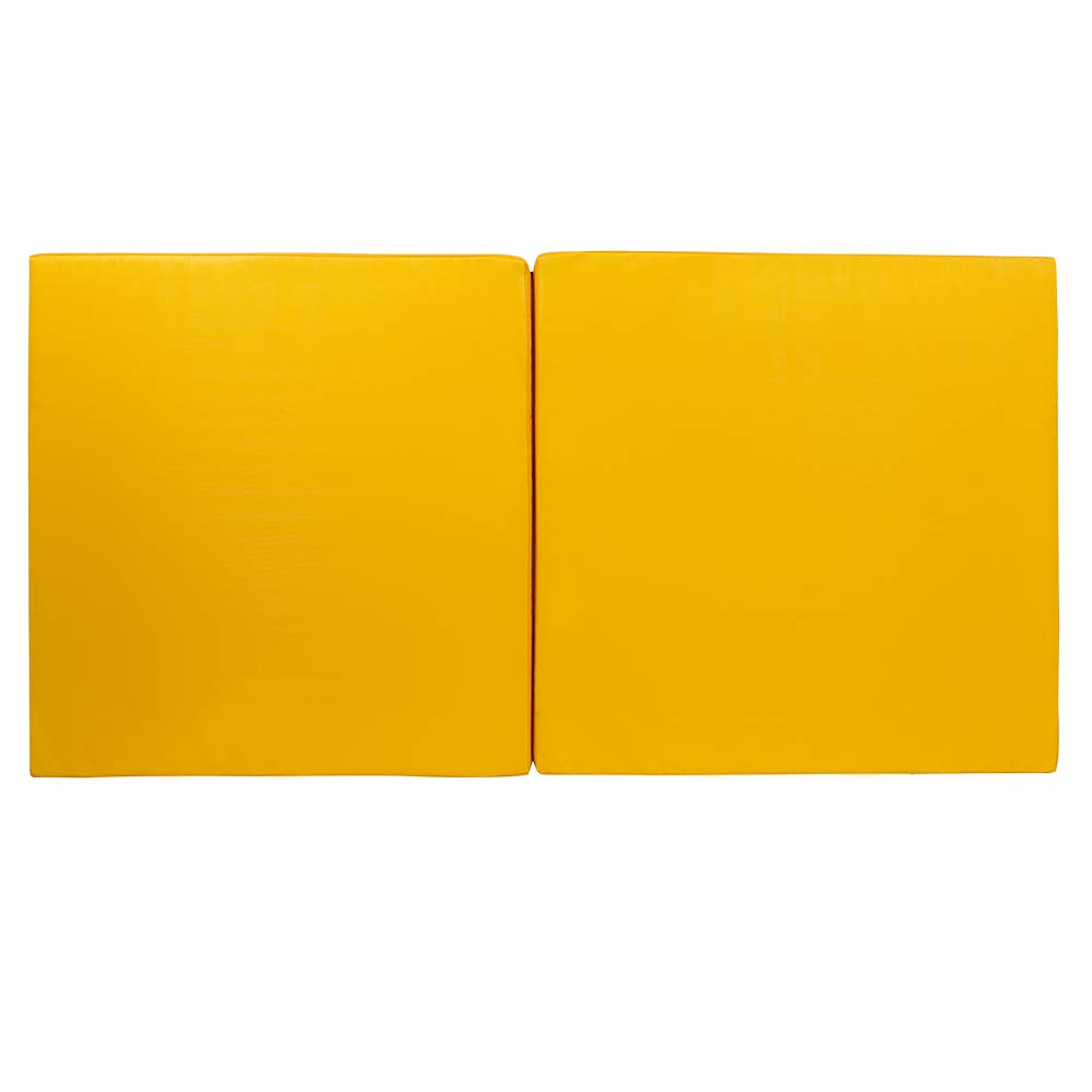 Grevinga Klappbare Turnmatte RG 35 – 200 x 100 x 6 cm – GELB - Made in Germany - Faltbare Gymnastikmatte für Fitness, Sport und Gymnastik, Rutschfest und Platzsparend, Weichbodenmatte