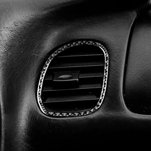 Real Premium Carbon Fiber Car Co-Pilot Side Air Vent Outlet Interior Trim Cover Compatible with Chevrolet Corvette C5 1998 1999 2000 2001 2002 2003 2004 Accessories (Style B)