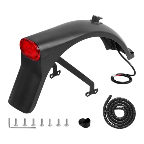 MISOSLIN Rear Mudguard with Hook/TailLight/Bracket/Protector Line Tube for Xiaomi Mi 5 Pro Electric Scooter Back Fender Brake Light Parts