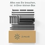 Zinus Elias Bettgestell 140x200 cm - Metallbett 140x200 mit Metall-Lattenrost - 36 cm Hohe Plattform mit Freiraum Darunter - Kein Boxspringbett Erforderlich - Einfache Montage - Schwarz