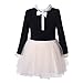 Richie House Girls' Princess Knit Top with Layered Mesh Bottoms Size 3-12 Rh2076