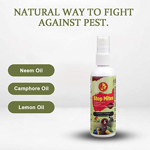 Image of Pet Care International (PCI) Stop Mites Spray || A Natural Way to Fight Against Pest Infection on Bird (100ml)