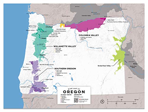 Wine Folly USA: Oregon Wine Map Poster Print, 12