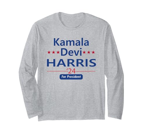 Retro Harris 2024 Kamala Devi para regalo presidente Manga Larga