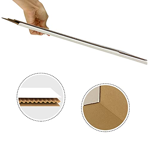 Image of RLAVBL 13x10x2 Inches Shipping Boxes Set of 25, White Small Corrugated Cardboard Box, Mailer Boxes for Packing Small Business