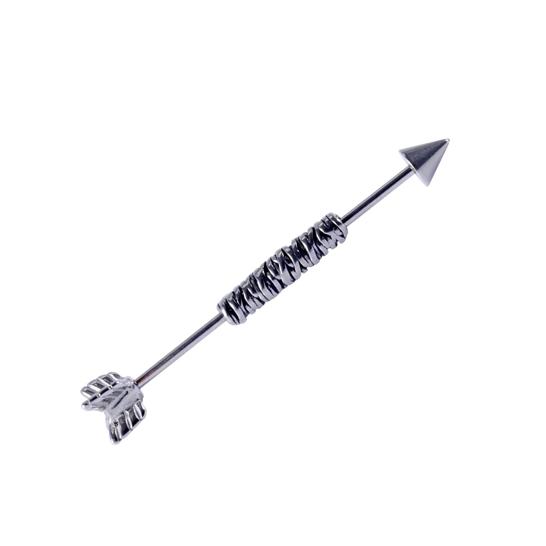16 Gauge ~ 1.2mm Arrow Weed Wrapped Ear Silver Color Industrial Barbell Piercing Ear stud- 1pc (B09T9CNGS9) Amazon Price History, Amazon Price Tracker