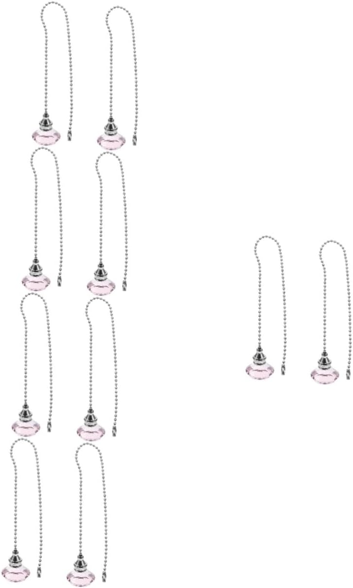 Gadpiparty 10pcs Rhinestone Ceiling Fan Pull Chain Beaded Light Fixture Accessory for Decor and Stylish Replacement for Standard Ceiling Fans and Lights