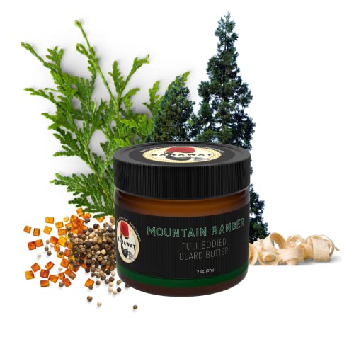 Bahawat Beard Butter For Men Leave-In Conditioner - Cedar Forest - Strengthen & Soften While Relieving Itch – Made In Usa With 11 Organic, Natural Ingredients | The Best Beard Butter - 2 Oz. #TOP1