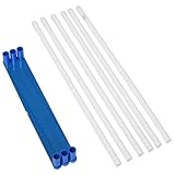 PawHut Agility Set Hunde 6-teiliges Agility-Ausrüstung für Hundetraining klappbar Steckhürdenset mit 6 Slalomstangen Tragetasche Trainingszubehör Koordinationstraining Agilityset für Spiele Training