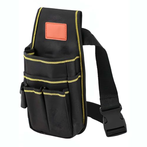 Dargkwn Sacoche à Outils avec Ceinture Réglable et Robuste en Tissu Oxford Renforcé - Tablier de Bricolage Multi-Poches pour Électricien, Menuisier et DIY - Ceinture de Travail Porte-Outils Durable